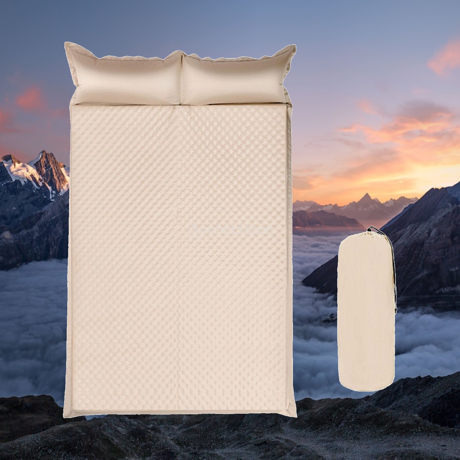 Camping Air Mattress Built In Pump - Nadmuchiwany materac z wbudowaną pompką do