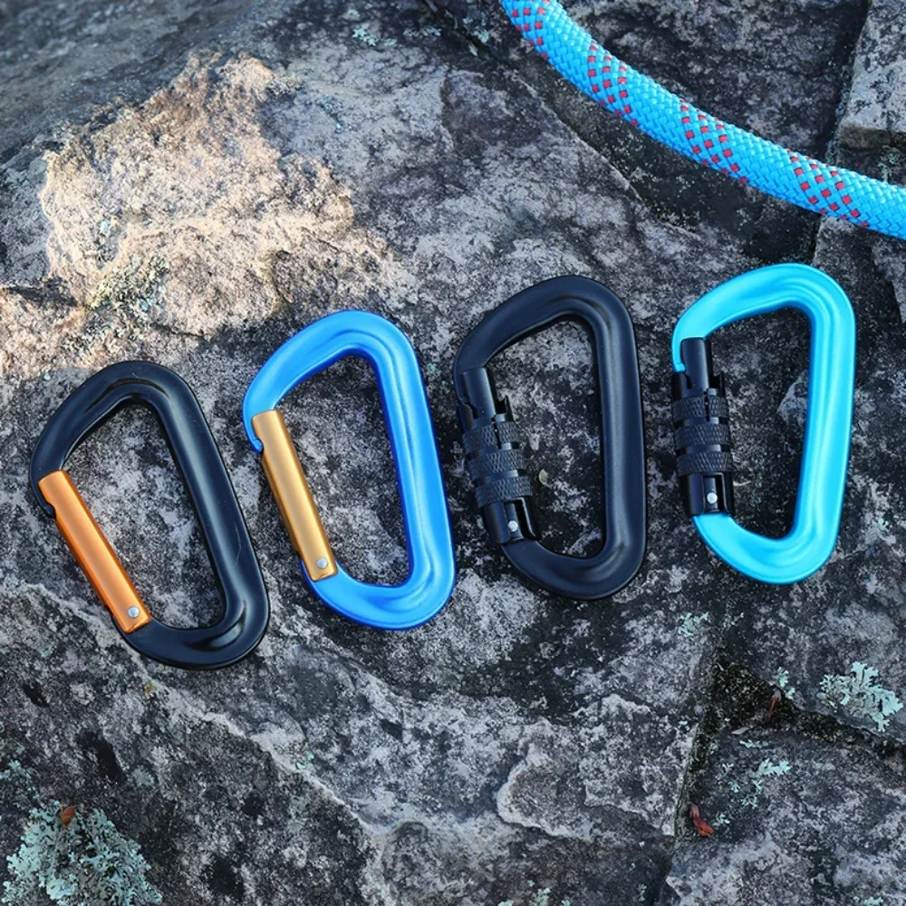 Carabiners Aluminum 12Kn Heavy Duty - Karabinek w kształcie litery D ze