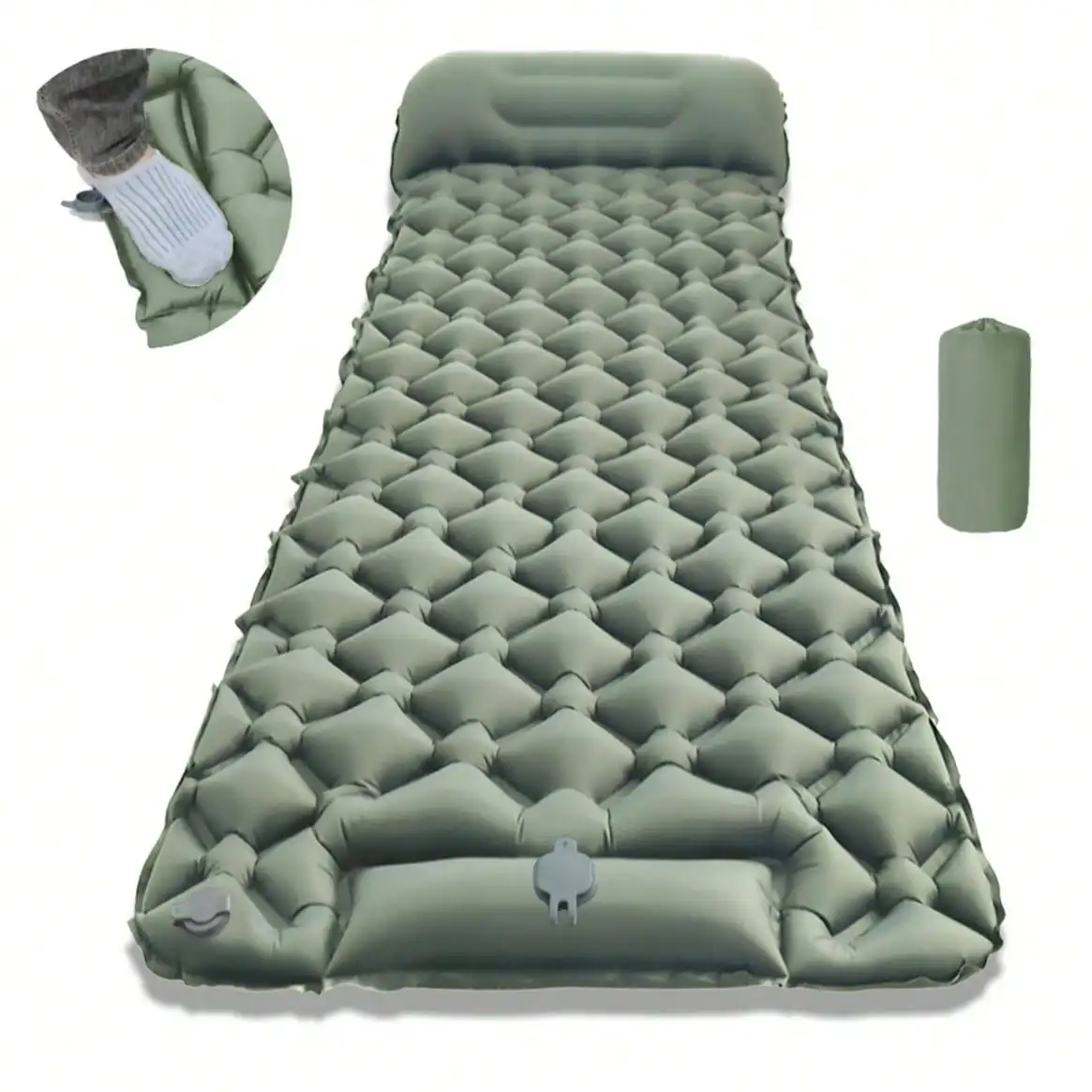 Camping Air Mattress Built In Pump - Ultralekki, nadmuchiwany materac kempingowy dla jednej