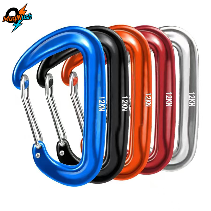 Carabiners Aluminum 12Kn Heavy Duty - MuqiNush 5 szt. karabińczyków w kształcie