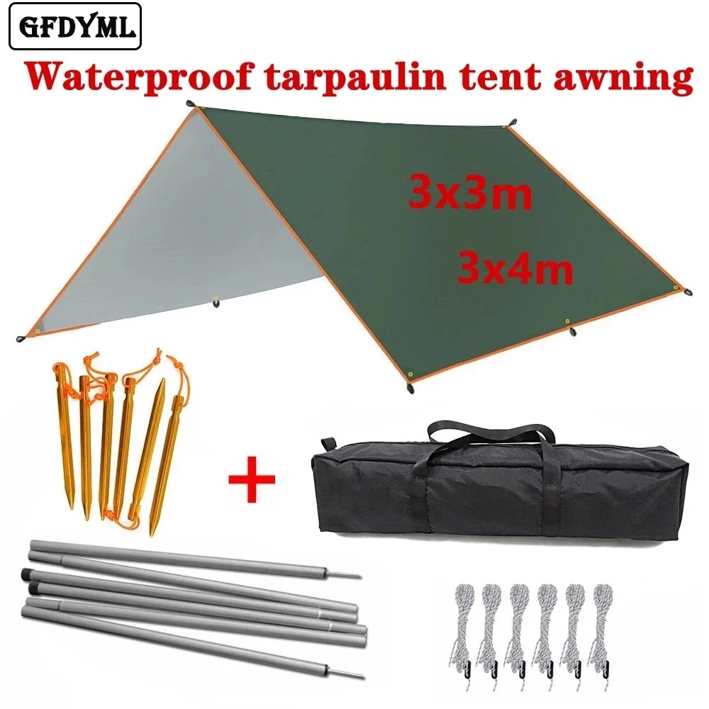 Hammock Rain Fly Tarp Waterproof 3X3M - 4x3m 3x3m markiza wodoodporny plandeka namiot
