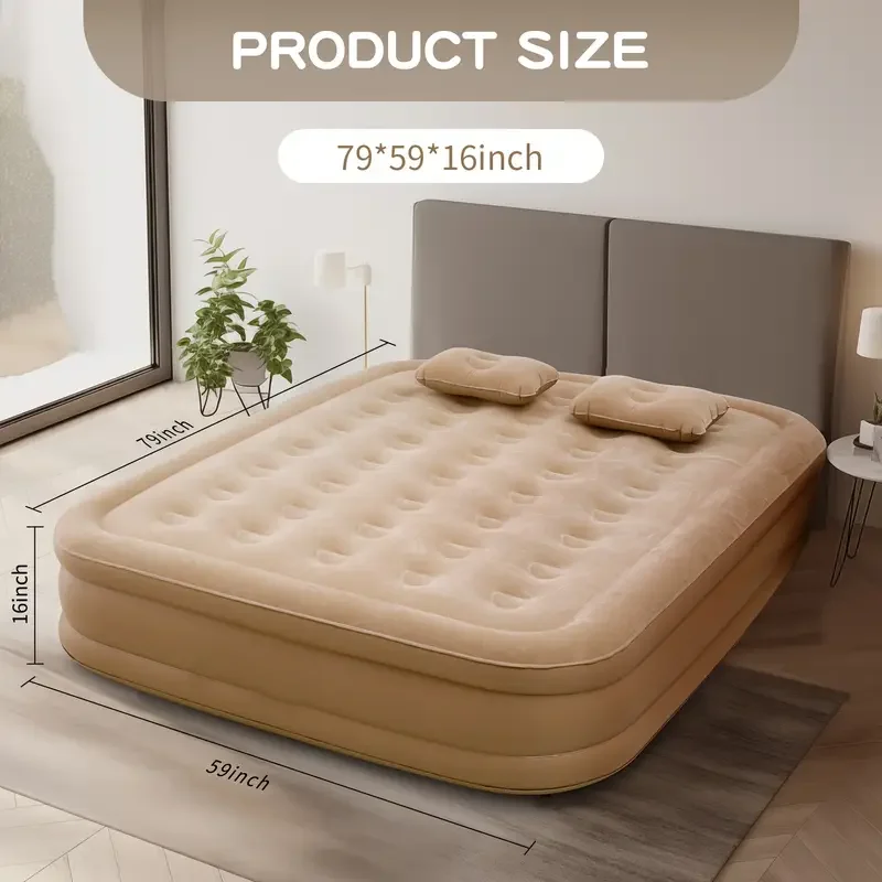 Camping Air Mattress Built In Pump - Materac dmuchany do wnętrz, maty glampingowe,