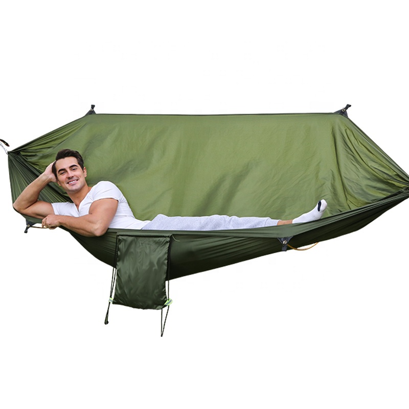 Double Hammock Portable Parachute Nylon - Lekkie nylonowe hamaki kempingowe, pojedyncze i