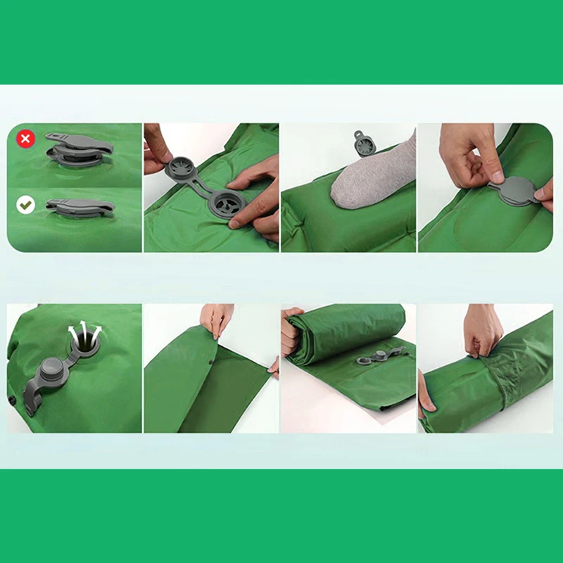 Nadmuchiwana mata kempingowa,  – Inflatable Camping Sleeping Pad Pillow recenzja i cena