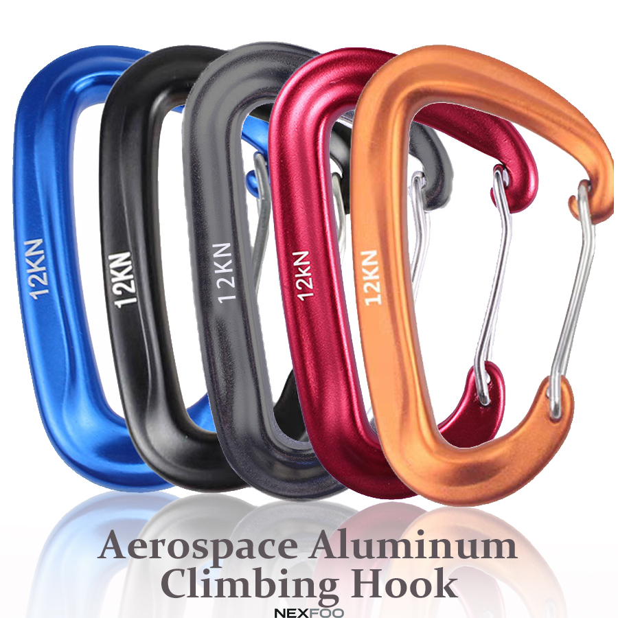 2/5 szt. Karabinek w kształcie – Carabiners Aluminum 12Kn Heavy Duty recenzja i cena