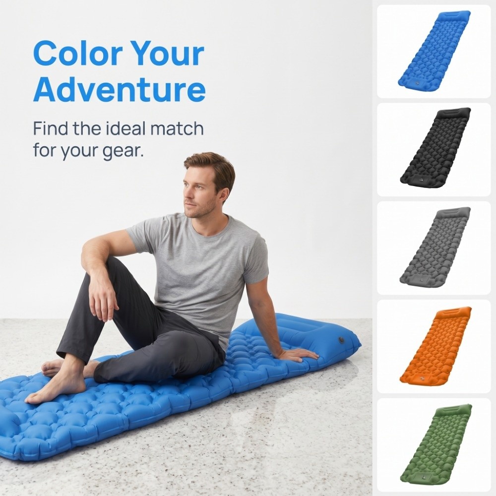 Nadmuchiwana mata kempingowa s – Inflatable Camping Sleeping Pad Pillow recenzja i cena