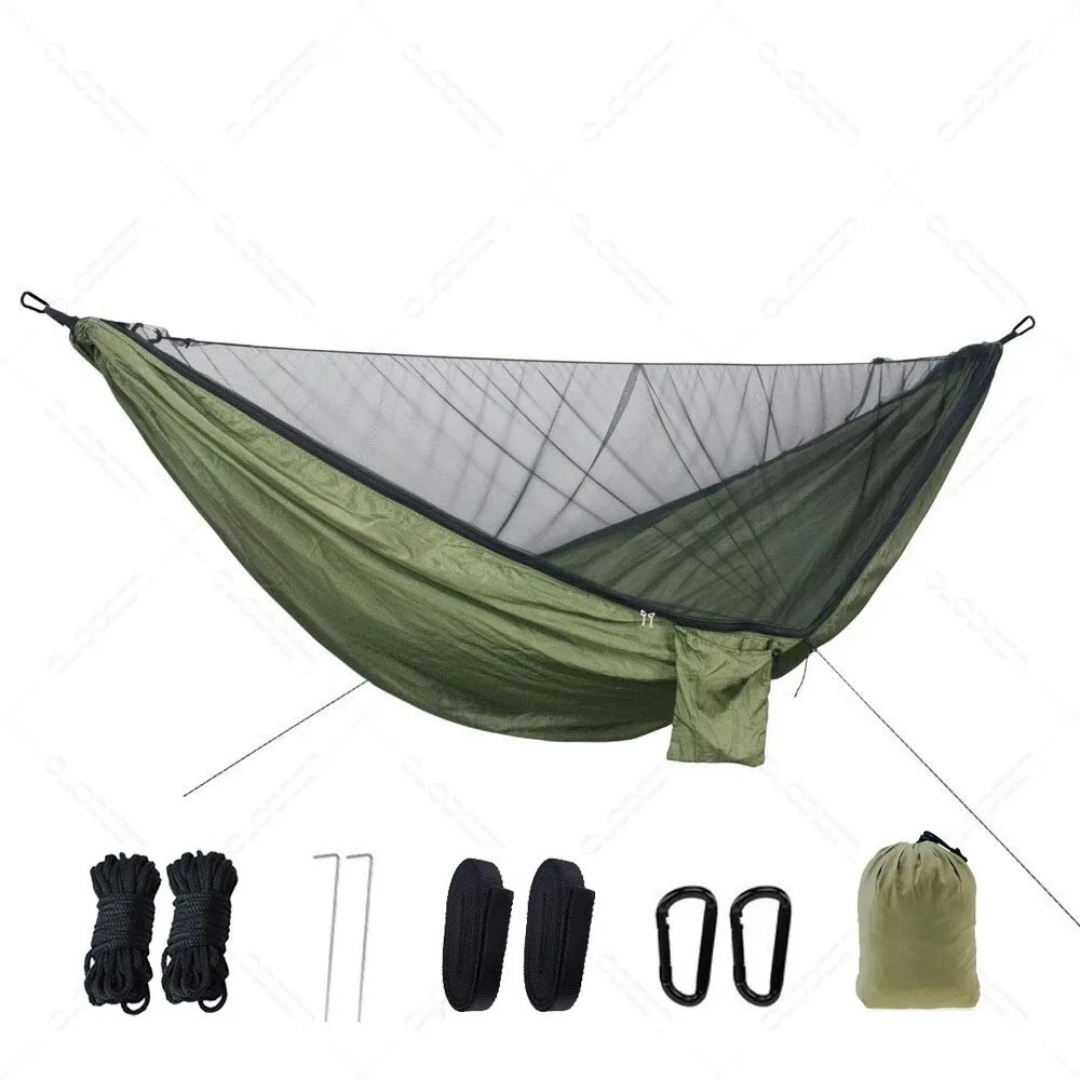 Przenośny Hamak Podwójny z Mos – Double Hammock Portable Parachute Nylon recenzja i cena