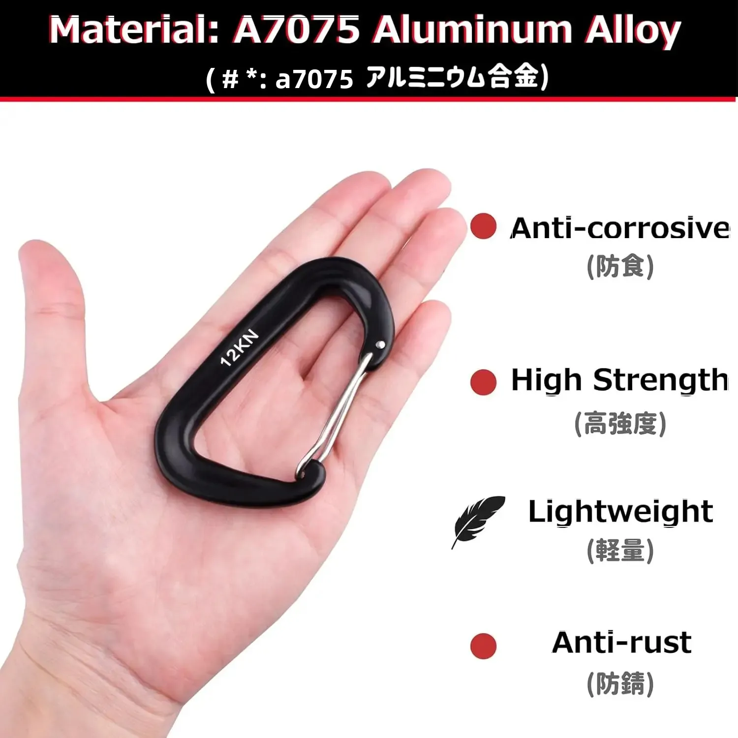 Zestaw 4 karabińczyków 12kN ty – Carabiners Aluminum 12Kn Heavy Duty recenzja i cena