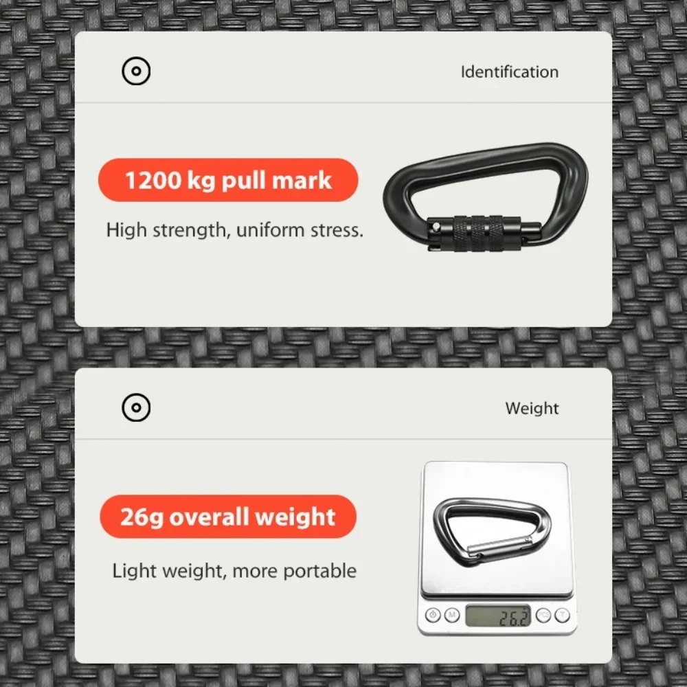 Karabinek w kształcie litery D – Carabiners Aluminum 12Kn Heavy Duty recenzja i cena