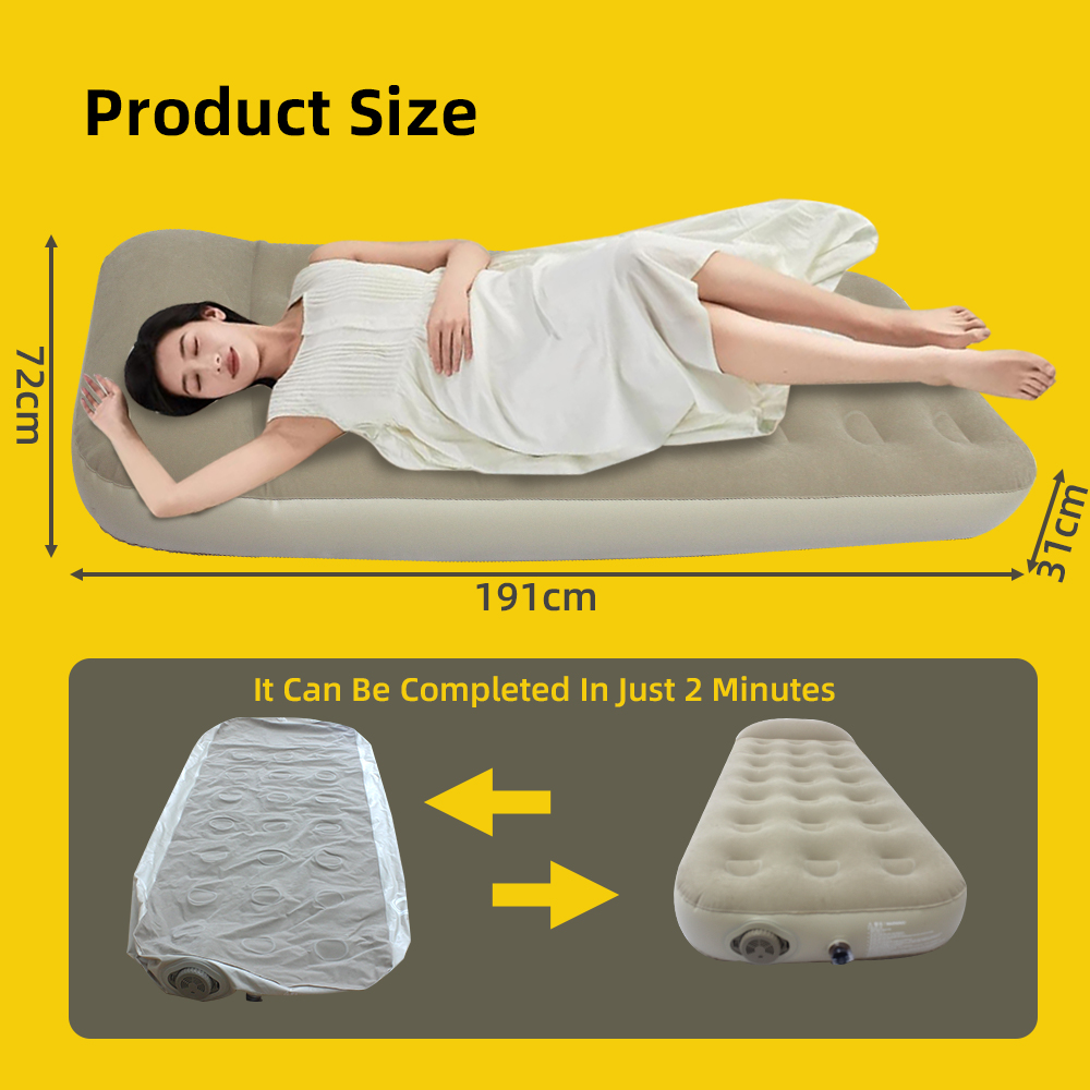 21 Otworów Dmuchany Materac El – Inflatable Camping Sleeping Pad Pillow recenzja i cena
