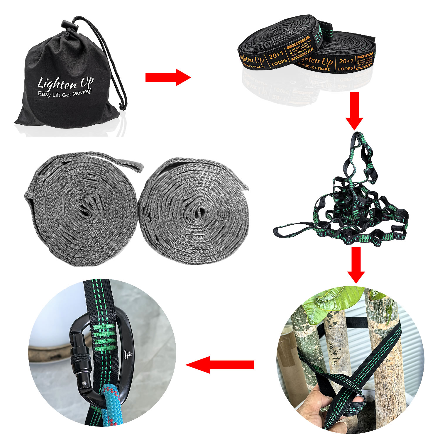 Pasy i paski do hamaka, bardzo – Tree Straps Hammock Heavy Duty 10Ft recenzja i cena