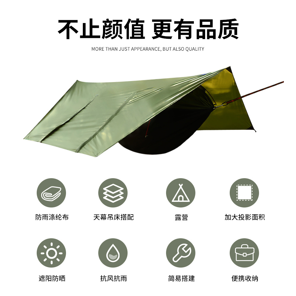 Podwójny hamak kempingowy na z – Double Hammock Portable Parachute Nylon recenzja i cena