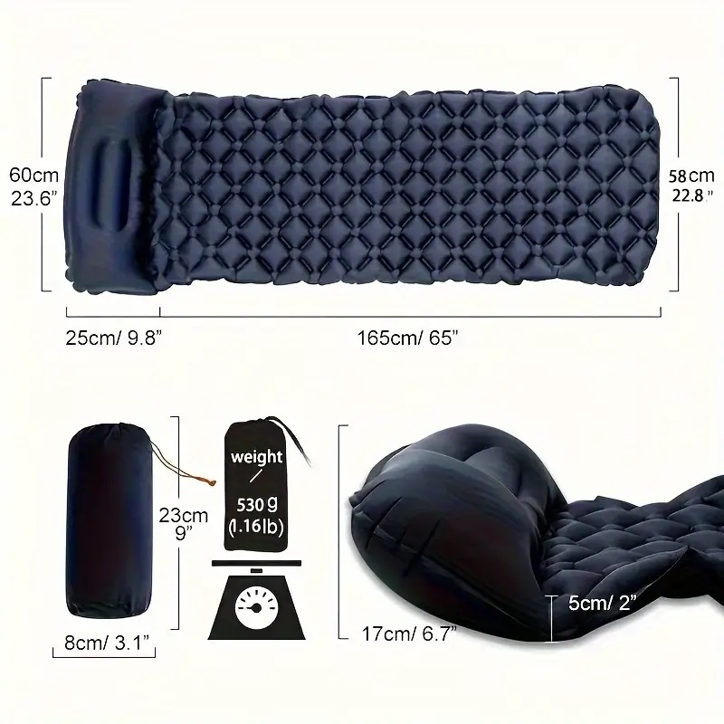 Outdoor Camping karimata skład – Inflatable Camping Sleeping Pad Pillow recenzja i cena