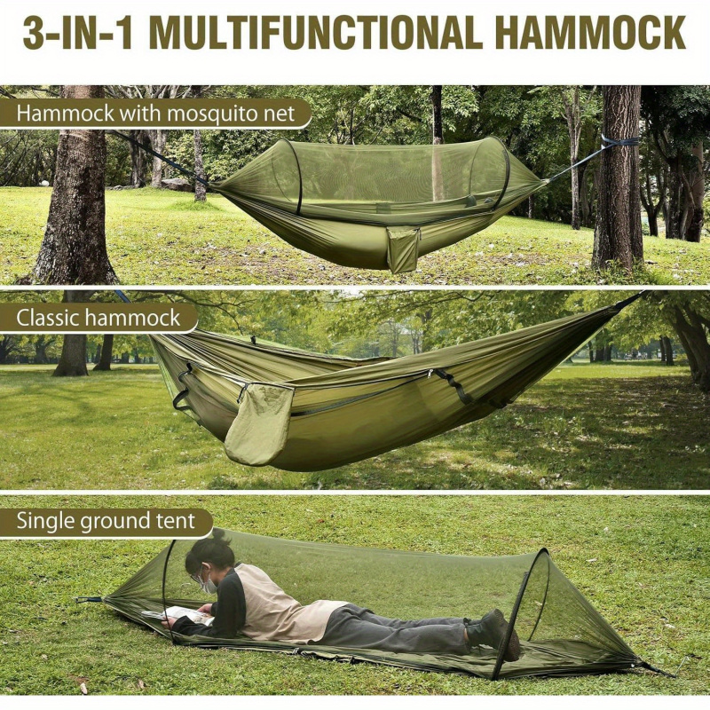 Hamak kempingowy 2w1 z moskiti – Camping Hammock With Mosquito Net Rainfly recenzja i cena