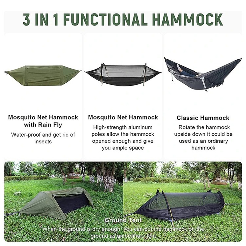Hamak z moskitierą 3w1 z wodoo – Camping Hammock With Mosquito Net Rainfly recenzja i cena