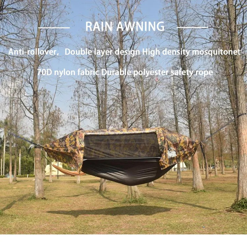 Hamak z moskitierą 3w1 z wodoo – Camping Hammock With Mosquito Net Rainfly recenzja i cena