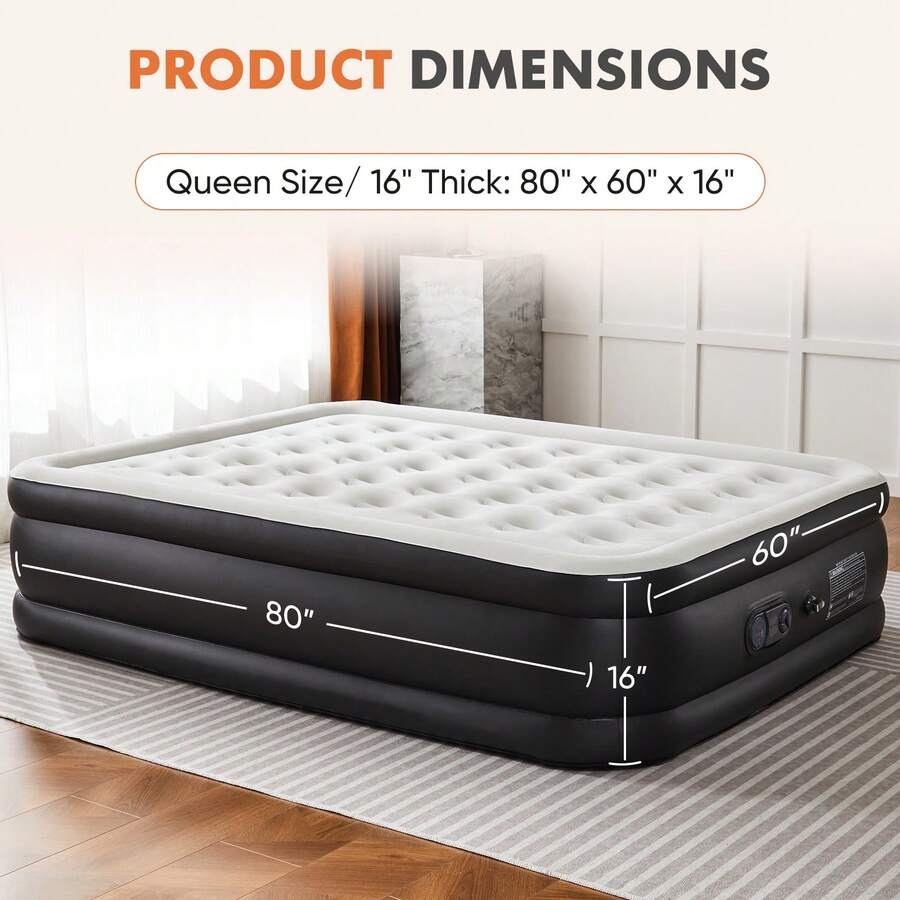 Materac dmuchany, przenośny, c – Camping Air Mattress Built In Pump recenzja i cena