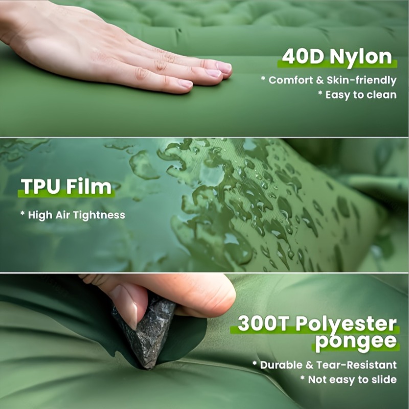Wytrzymała nylonowa, wygodna,  – Inflatable Camping Sleeping Pad Pillow recenzja i cena