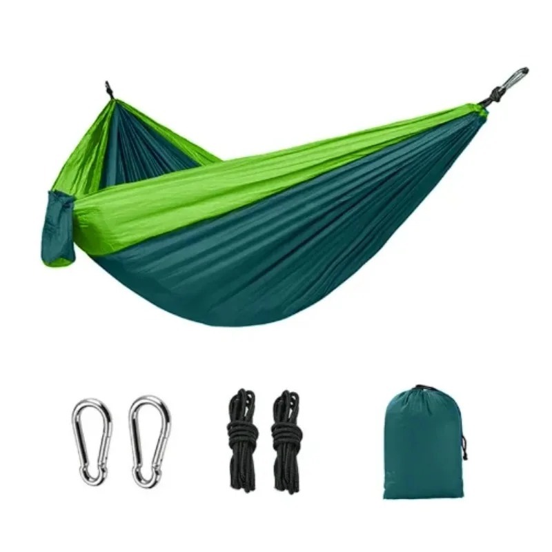 Hamak jednoosobowy, dwuosobowy – Double Hammock Portable Parachute Nylon recenzja i cena