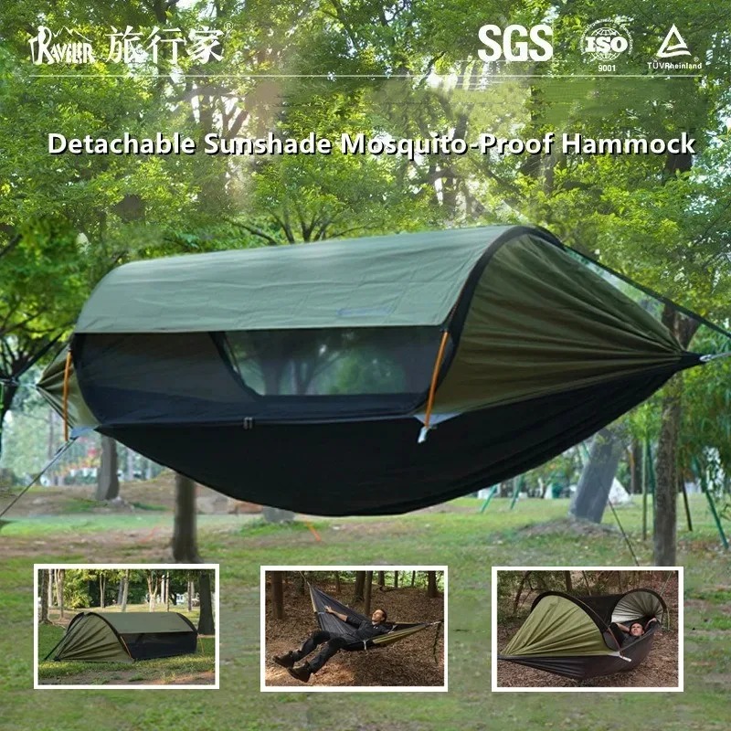 Hamak Campingowy na Zewnątrz z – Camping Hammock With Mosquito Net Rainfly recenzja i cena